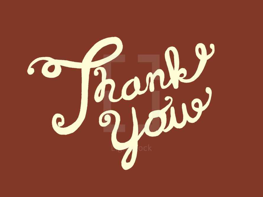 Thank you lettering vector