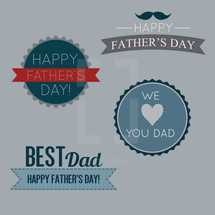 Happy Father's day badges 