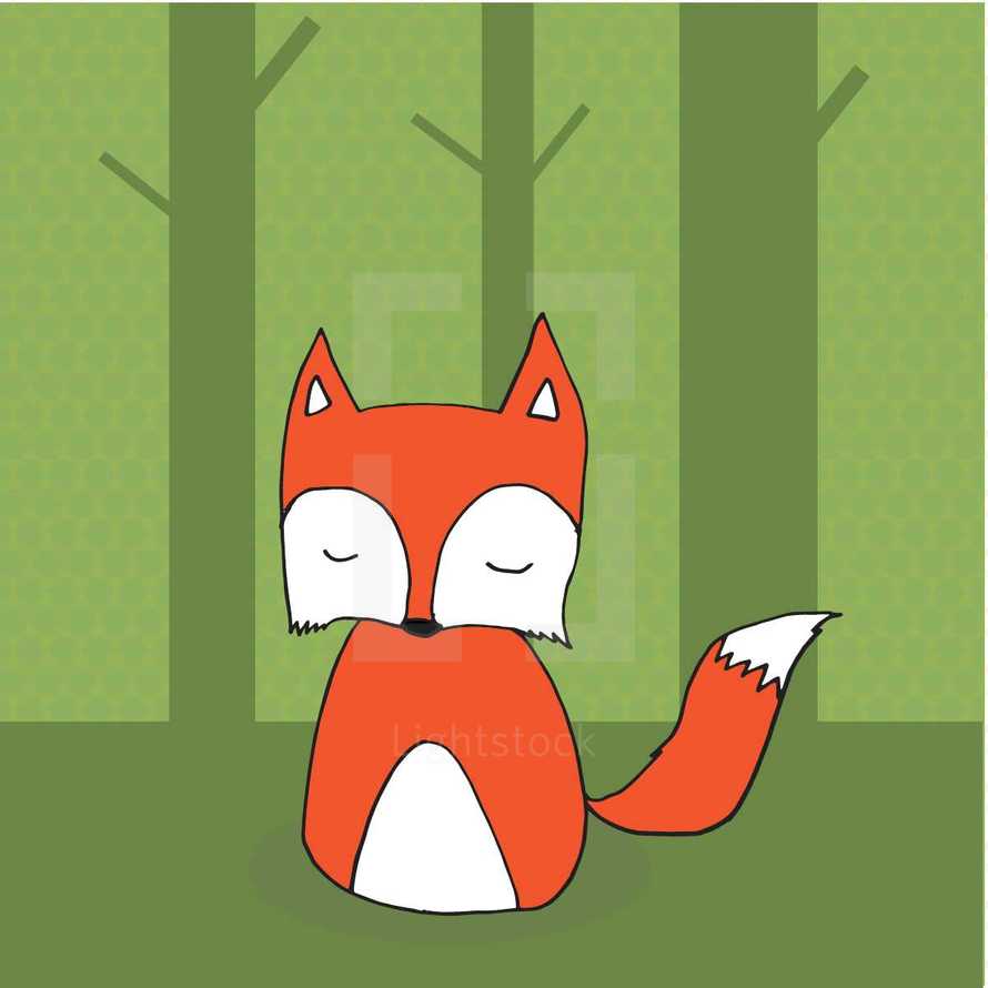 fox in the woods 