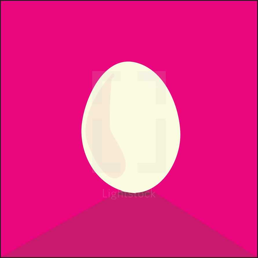 egg on pink 
