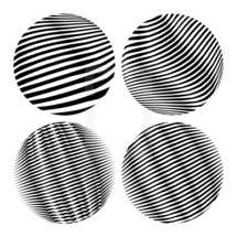 Round shapes. Geometric abstractions for backgrounds and logos.