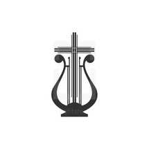 cross and harp logo 