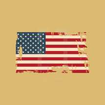 American Flag grunge illustration. 
