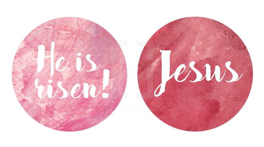 Vector watercolor texture with Easter lettering.