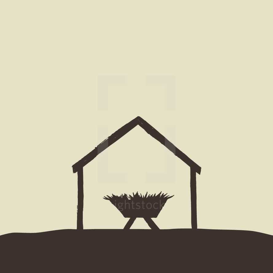 A drawing of the manger.