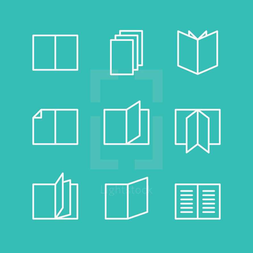 Book icons.