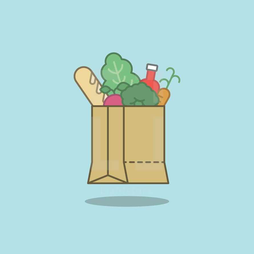 grocery bag icon 