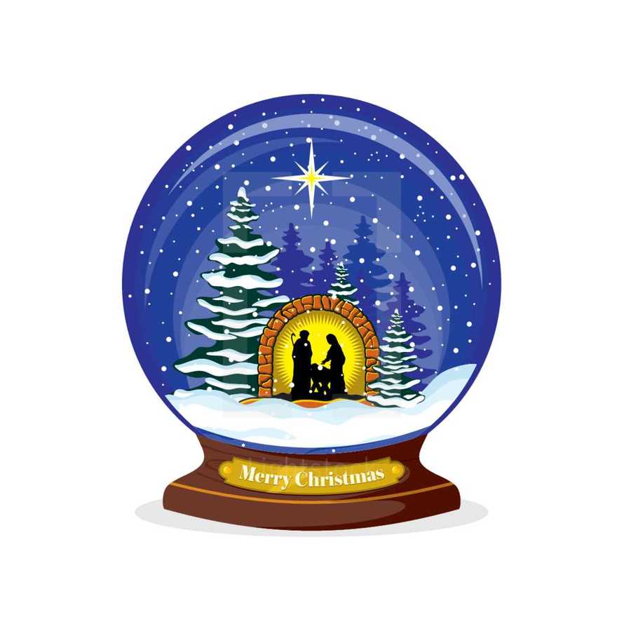 Merry Christmas snow globe 