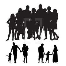 extended family silhouette 