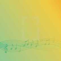 colorful music notes background.