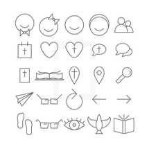simple lines, sketches, eye, glasses, foot prints, dove, book, Bible, icons, arrow, reverse, paper airplane, pin point, magnifying glass, heart, smiling face, face, man, woman, love, marriage, homosexuality, gay,  thought bubble, people, cross
