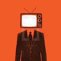 Television addiction concept.
