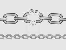Linked Chain breaking and a chain pattern.