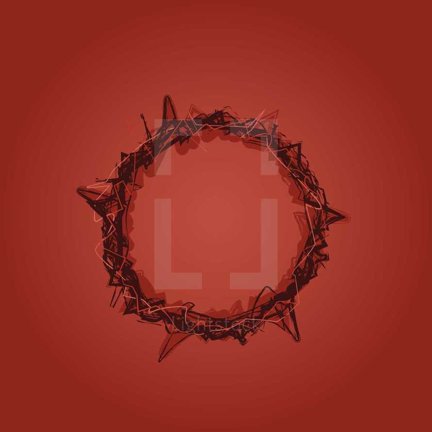hand drawn crown of thorns 