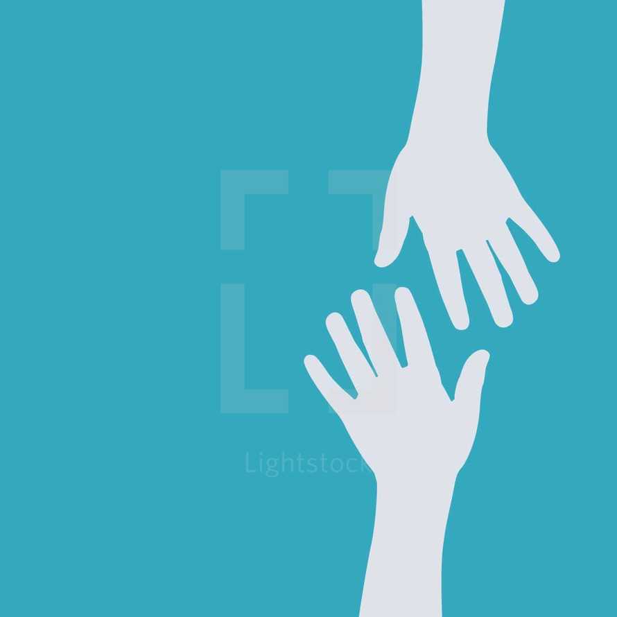simple illustration of reaching out to give a helping hand.