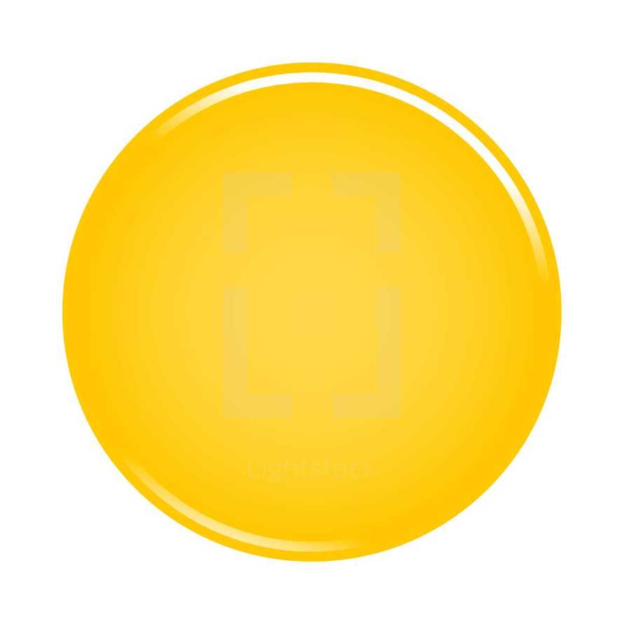 glossy yellow button 