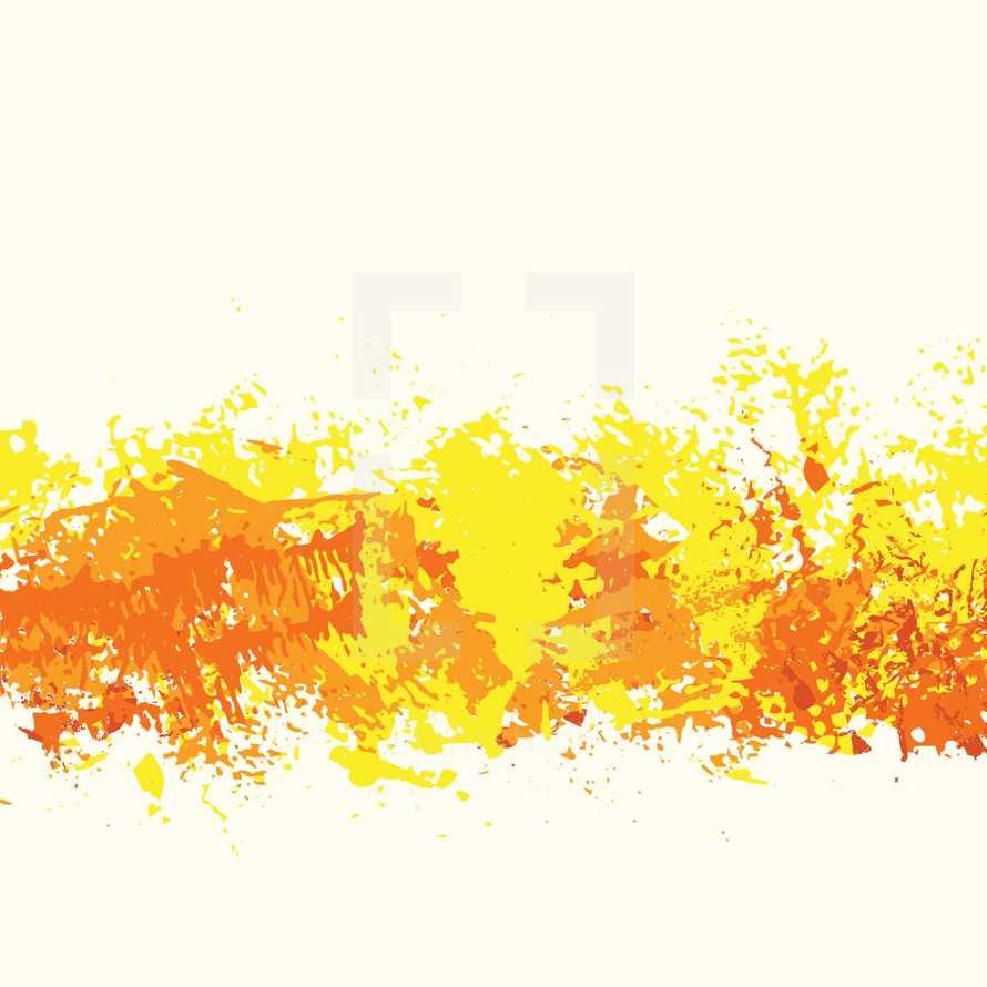 orange and yellow sponge paint 