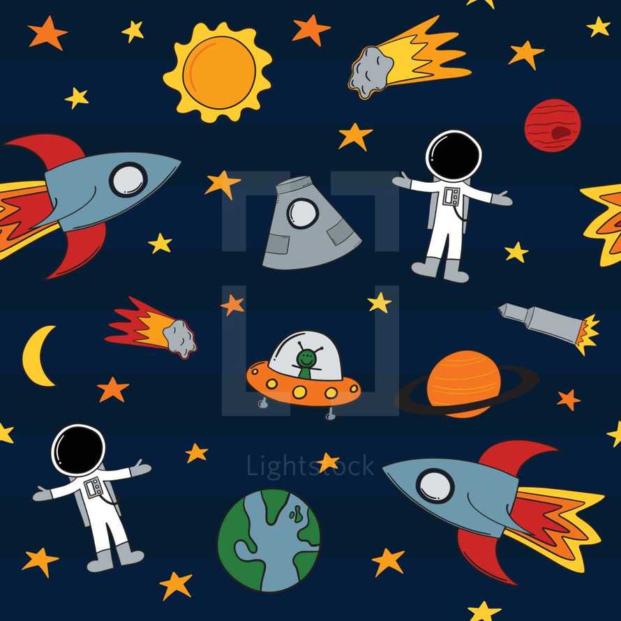 space illustration pattern 