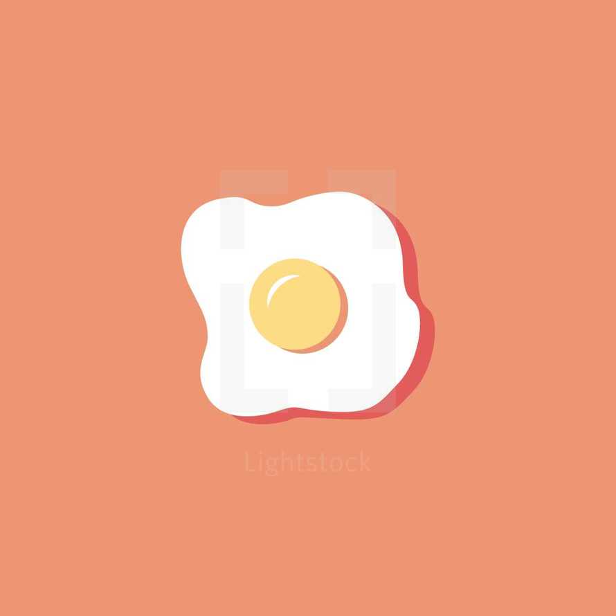 sunny side up egg illustration.