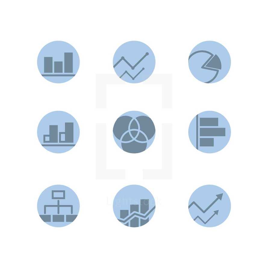 data growth icons 