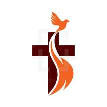 dove and cross icon