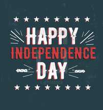 Happy Independence Day Typography Lettering 