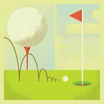 golf ball, golf tee, putting green 