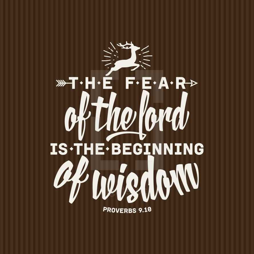 The fear of the Lord is the beginning of wisdom Proverbs 9:10