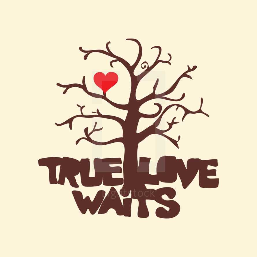 True Love Waits, heart on tree