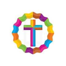 colorful cross logo 