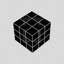 black rubiks cube 