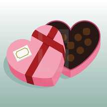 Valentines day box of chocolates 