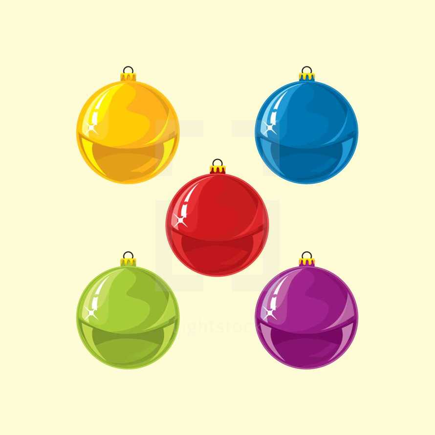 colorful Christmas ornaments 
