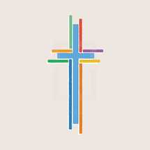 multicolored cross icon