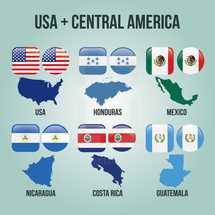 USA, Mexico, and Central American countries 