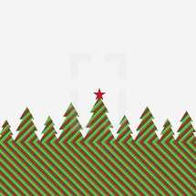 abstract Christmas tree border 