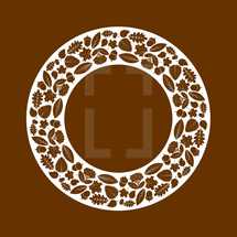 brown and white fall circle 