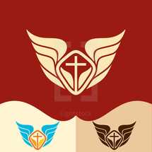 wings and cross