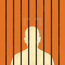 man behind bars 