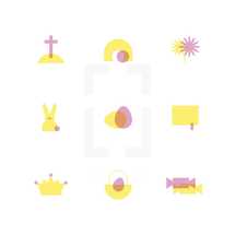 easter icons set.