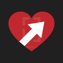 heart increase symbol