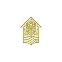 Church logo. Christian symbols. House of Rising Faith
