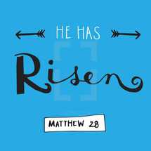 He has risen, Matthew 28