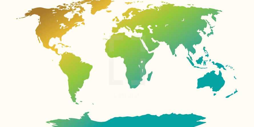 colorful world map vector.