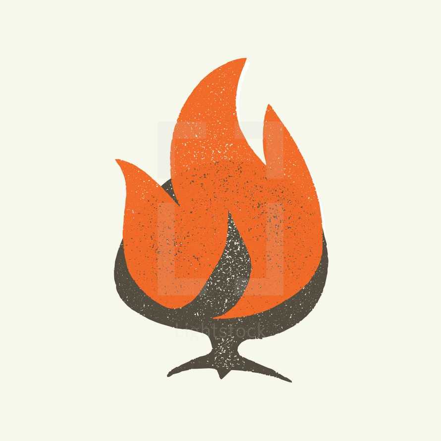 Burning bush illustration. 