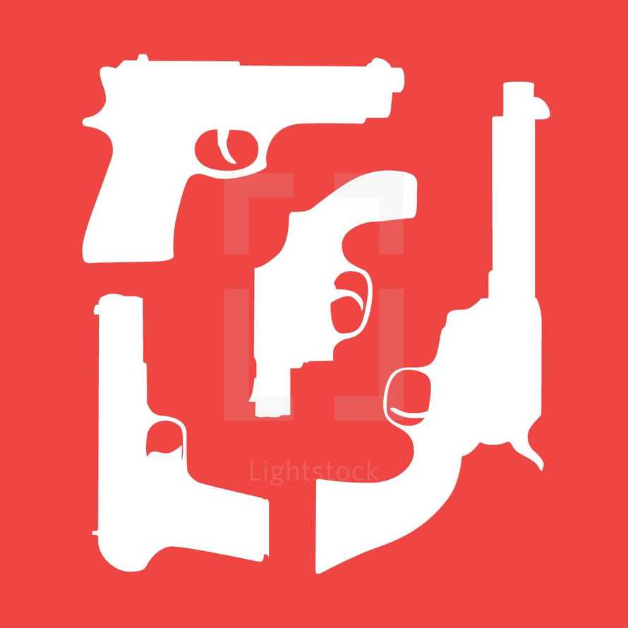 hand gun icons 