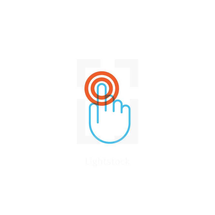 tech hand icon
