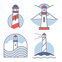 lighthouse icons 