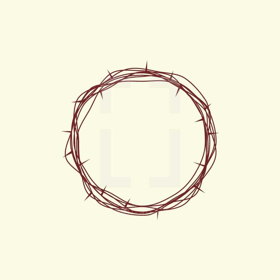 simple crown of thorns illustration.