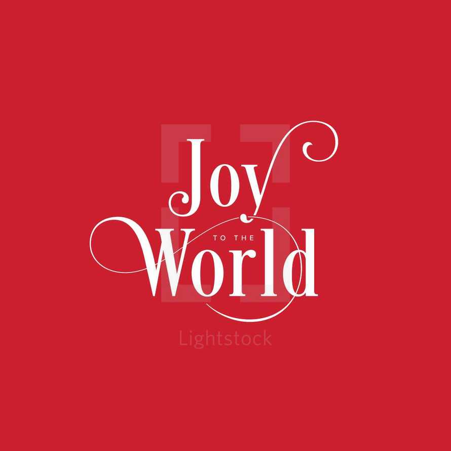 Joy to the World title in script layout